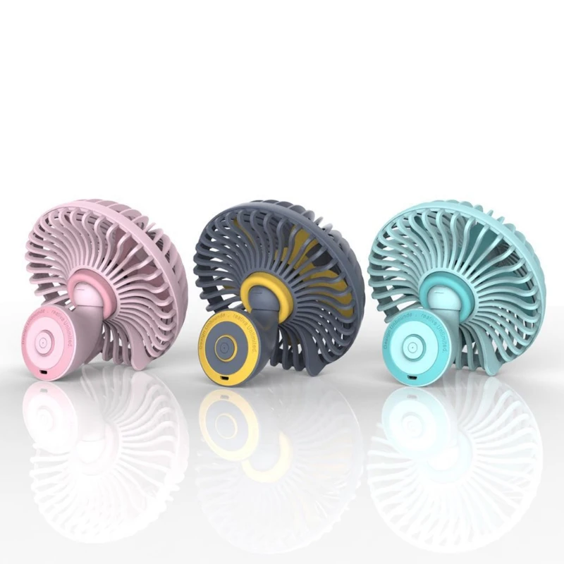 

6-Inch Desk Fan Rechargeable Mushroom Shaped Desk Fan USB Power Supply Portable Silent Fan for Home, Office and Travel