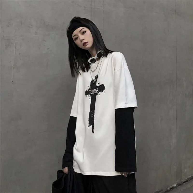 Футболка NiceMix из двух частей новинка весны 2020 корейские футболки в стиле