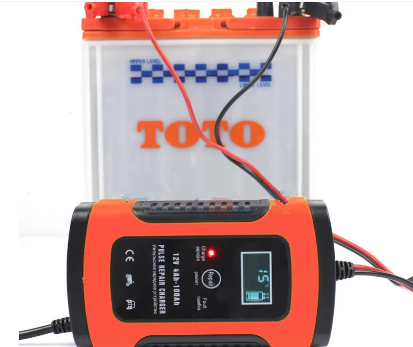 12V мотоцикл и автомобиль автоматическое интеллектуальное зарядное устройство, EFB AGM гель импульсный Ремонт зарядное устройство с ЖК-дисплеем