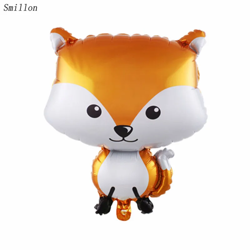 1/5 шт. алюминиевые воздушные шары в виде лисы украшения для дня рождения баллон с