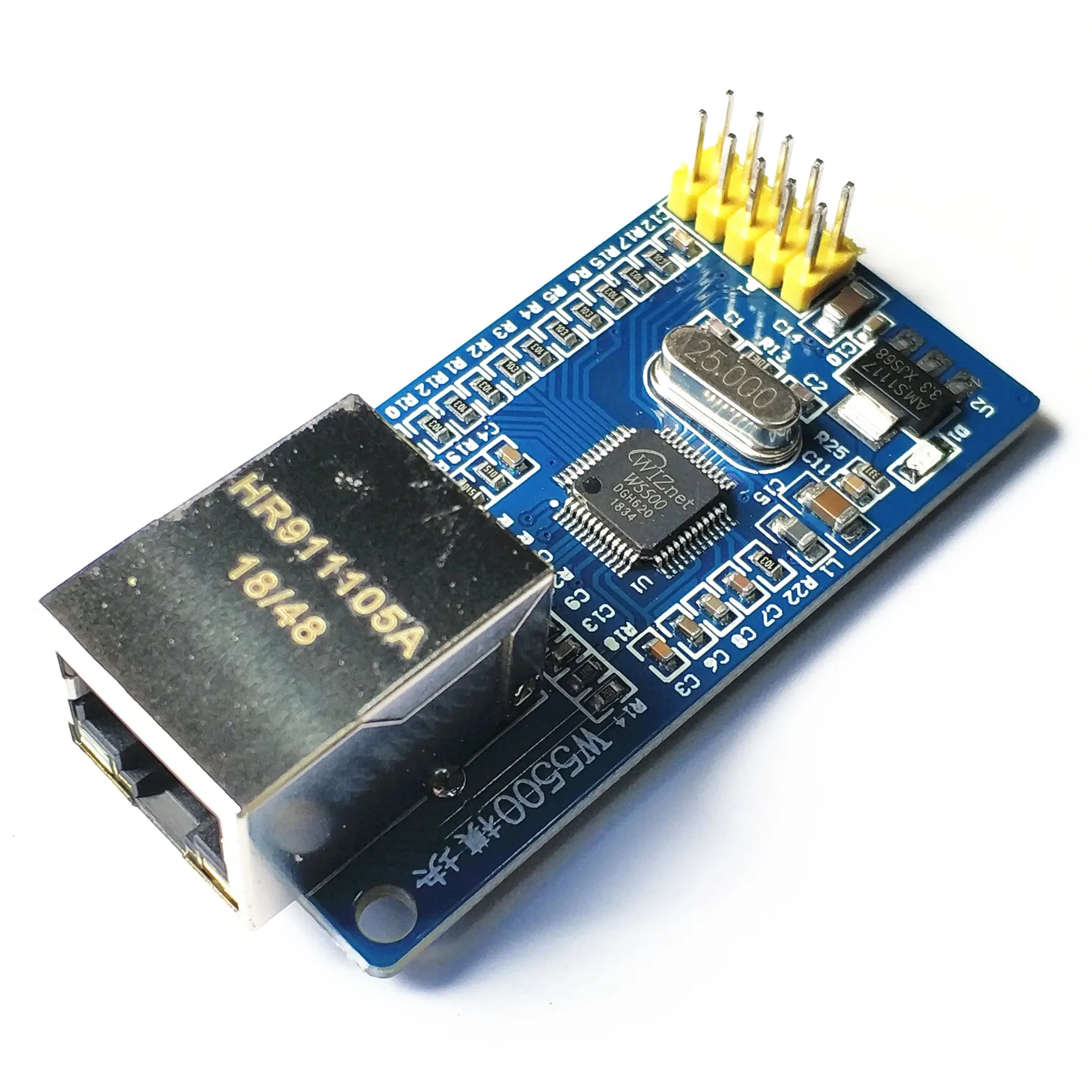 

1pcs For W5500 Ethernet Network Modules For TCP/IP 51/STM32 SPI Interface 3.3V 5V I/O MCU