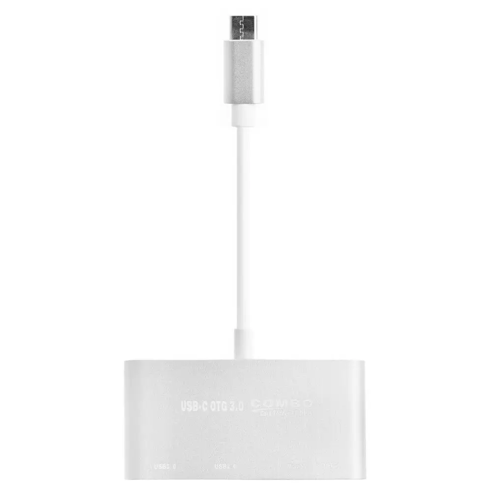 Chielecnal кабель Переходник USB C на мульти SD CF MicroSD карты для устройства чтения sd карт