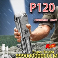 portable flashlight usb rechargeable zoom highlight tactical flashlight outdoor lighting lamp olight camping lantern fishing