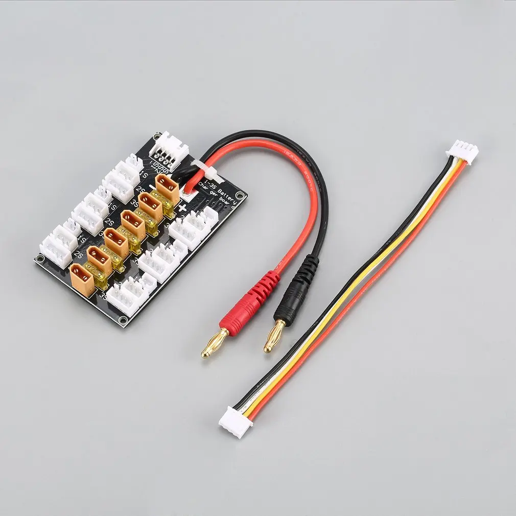 6 упаковок XT30 1S 2S 3S 20A подключение Lipo батарея параллельная зарядная плата для IMAX B6