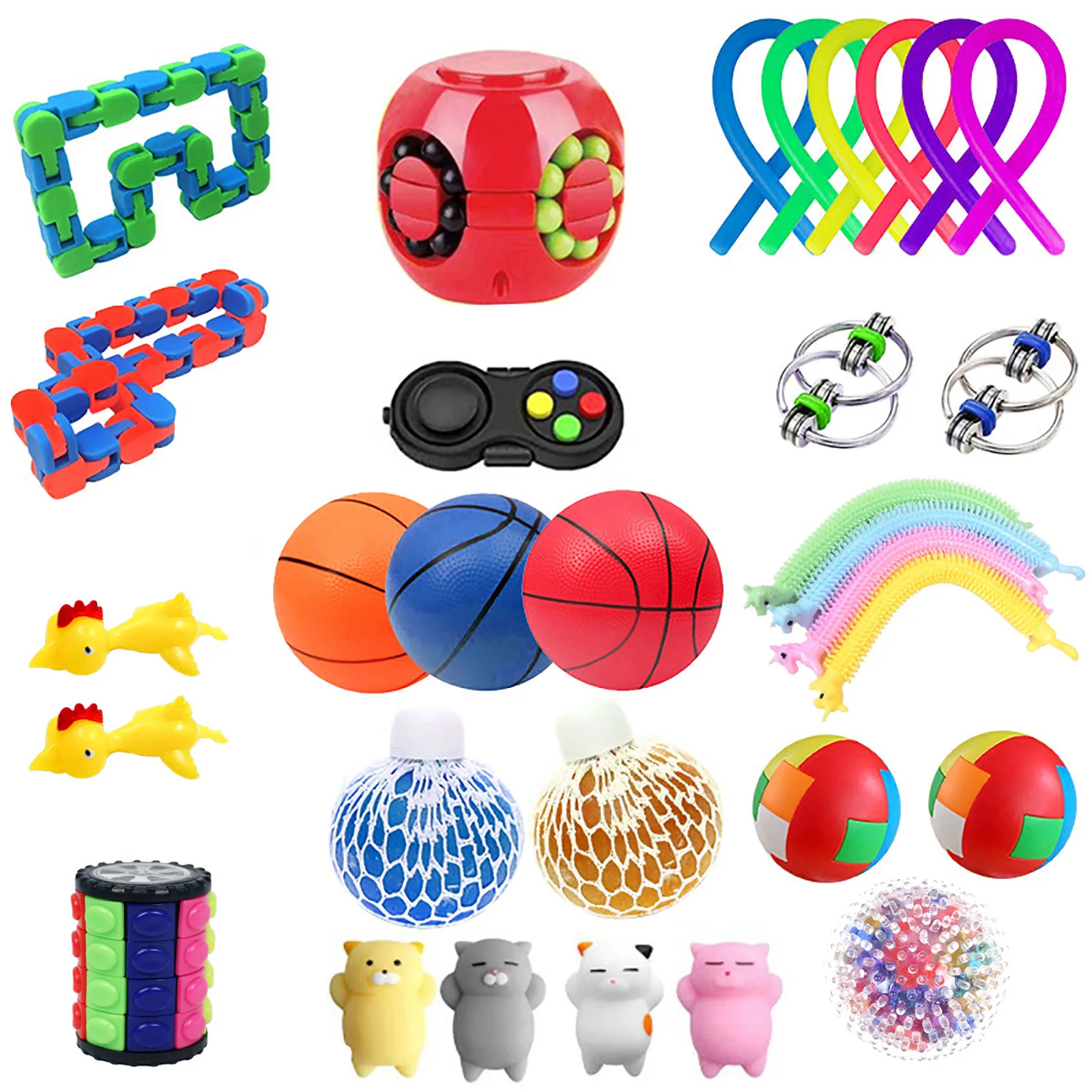 Enlarge Fidget Toy Set Cheap Sensory Toys Pack For Kids Or Adults Figetget Toys Pack Figit Toys Set Edc Stress Relief Push Bubble Juguet