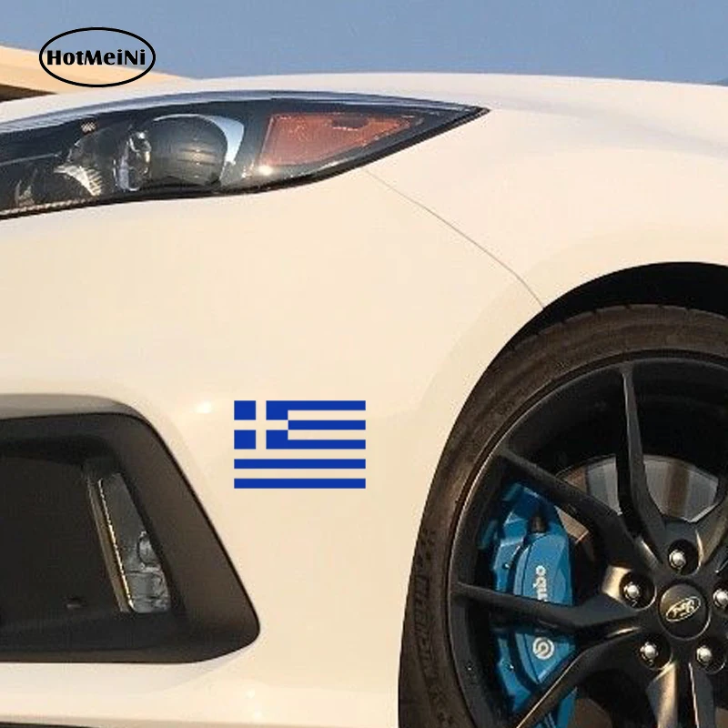 HotMeiNi оптовая продажа 50 шт./лот 2 7*4 дюйма греческий флаг r виниловая наклейка JDM bump 3D
