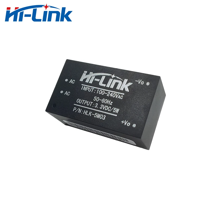 

Free shipping 2 pcs/lot HLK-5M03 220V to 3.3V 5W ultra compact power module intelligent household switching AC DC transformer