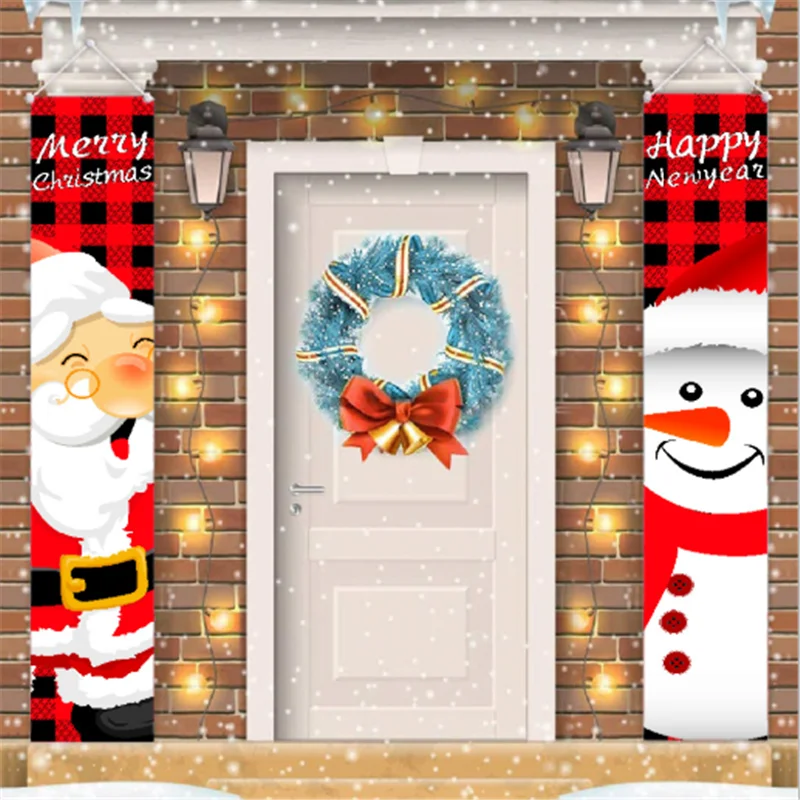 

Счастливого Рождества с изображением куплета штора подвесная 2021 новый год 2022 Новогоднее украшение Рождественское украшение для дома занав...