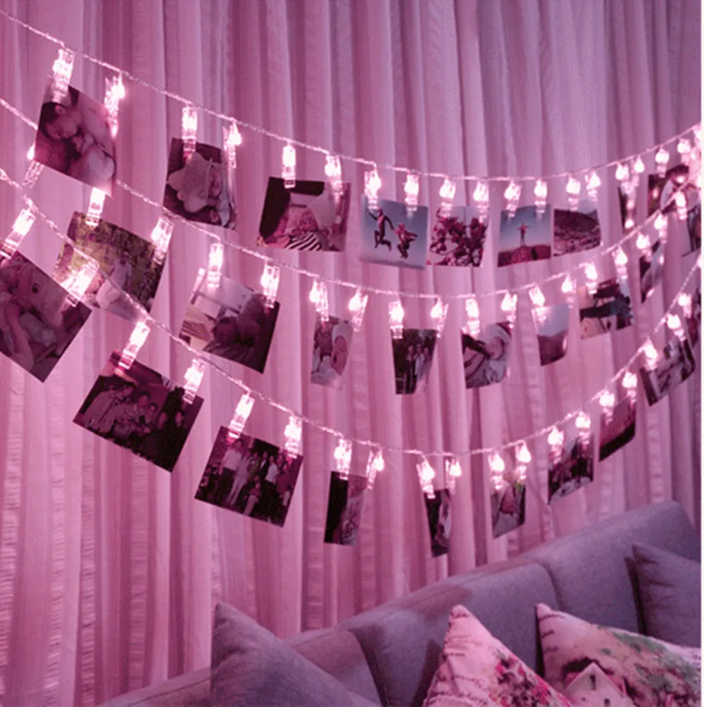 2 м/3 м/4 м/5 м/10 м зажим для фото Батарейный разъем питание USB светодиодный гирлянды