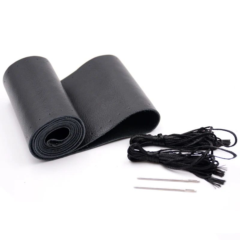 Верх из натуральной кожи чехол рулевого колеса автомобиля дизайн Авто Рулевое