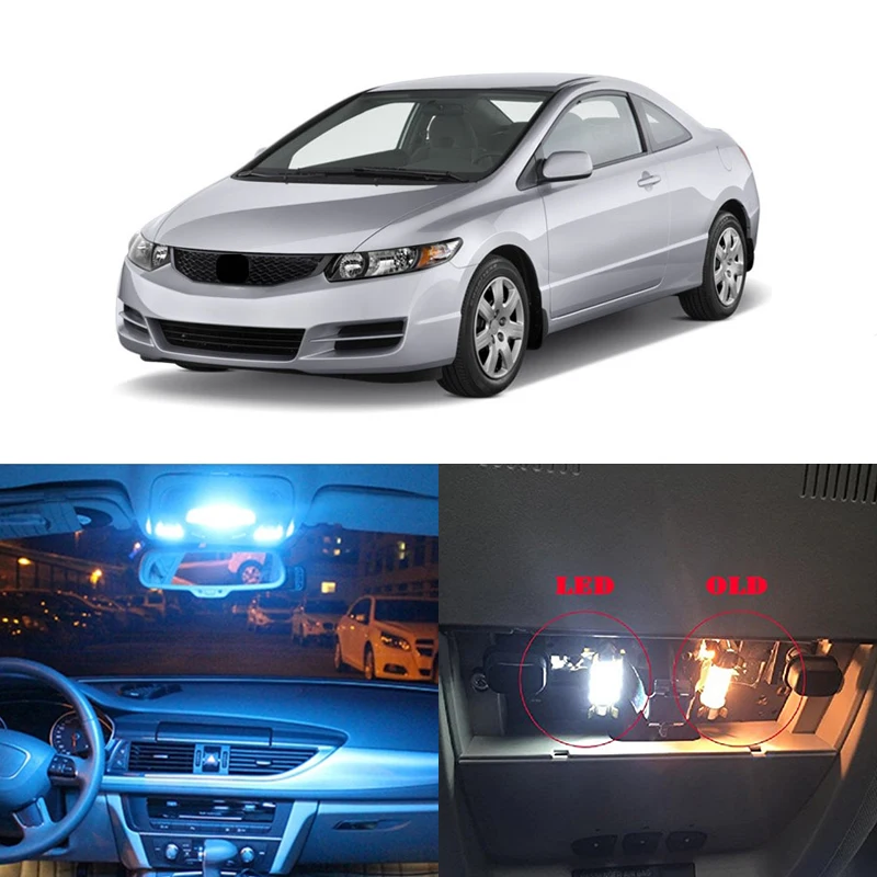 8 шт. Canbus светодиодный Белый T10 W5W 12V авто интерьер автомобиля светильник комплект