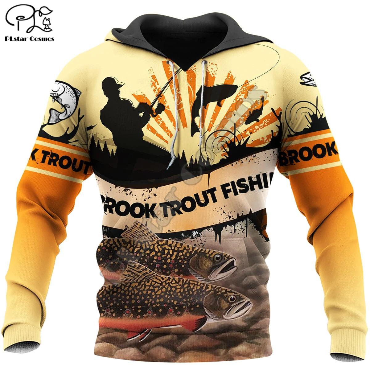 

PLstar Cosmos Trout Fishing Outdoor Angler 3D Printed Hoodies Casual Men Women Zipper Hoodie Funny Animal Unisex Streetwear T1