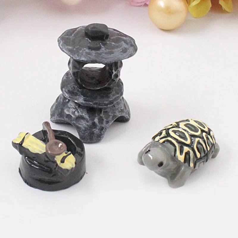 3 шт. мини домик для свинки собаки из смолы сказочные садовые украшения декор