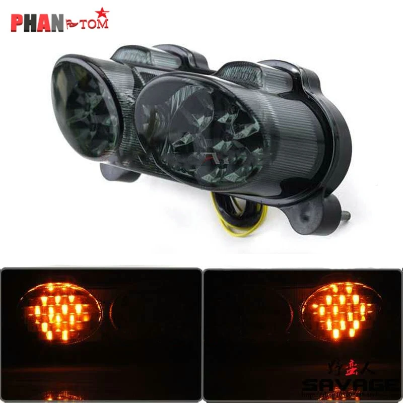 

For Kawasaki Ninja ZX-6R ZX-9R ZR7 1998 1999 2000 2001 2002 Rear Tail Light Brake Turn Signals Integrated LED Light Motorcycle