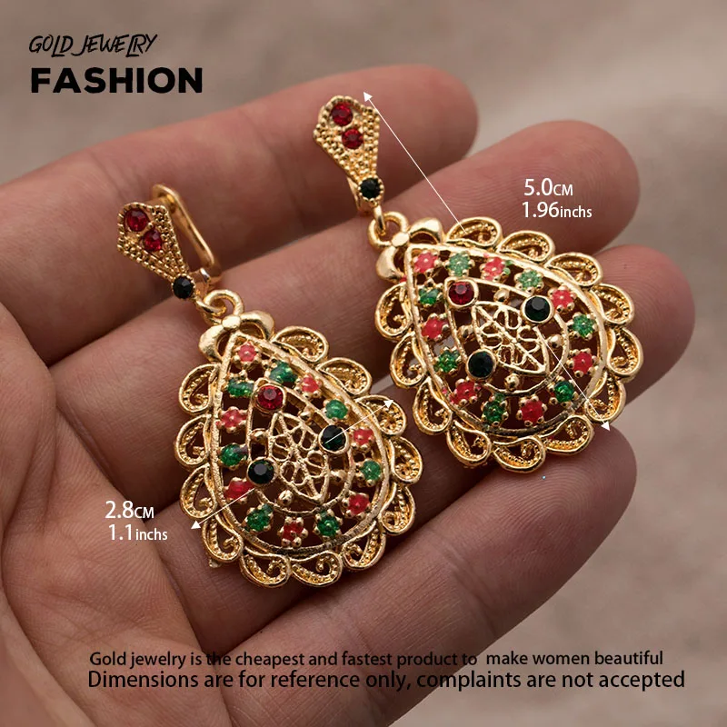 Серьги с бусинами 24 К Золотые серьги для женщин и девушек из Дубая Микронезии