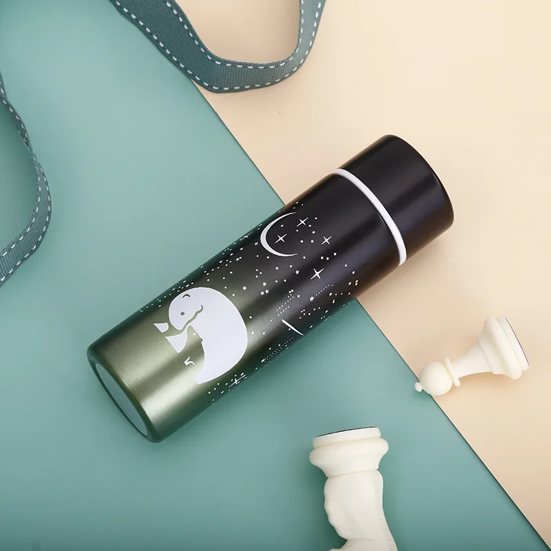 

150ml Cartoon Pocket Cup Portable Stainless Steel Thermos Cup For Coffee Tea Camping Office Straight Insulated Mini Vacuum Flask