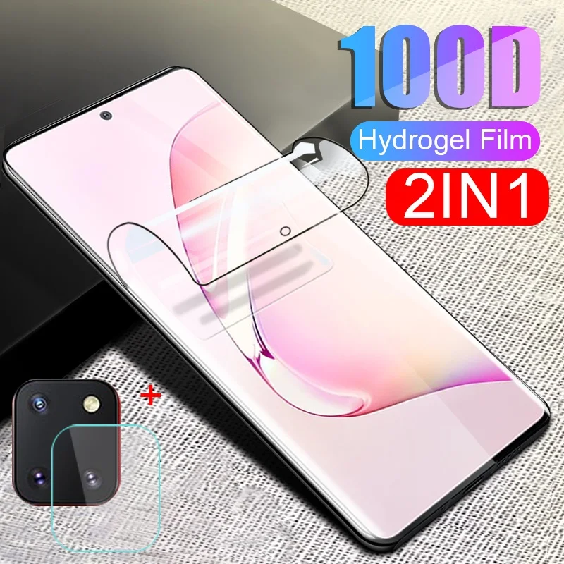 

2in1 Hydrogel Film For Samsung Galaxy S21 S20 Ultra S20 Plus S20plus Soft Sticker Screen Protector samsung S 20 S20+ Plus Film
