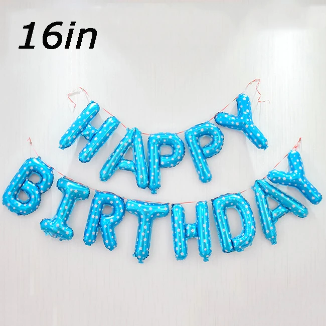 Birthday balloon Вечерние украшения принцессы Эльзы и Анны для вечеринки в честь Дня Рождения; Детский комплект Эльзы для дня рождения; праздничные принадлежности для дня рождения - Цвет: Birthday balloon