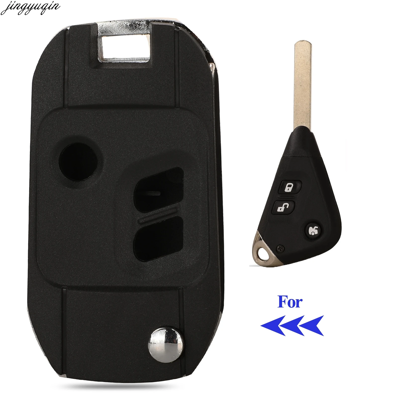 

Jingyuqin 10pcs Remote Modified Car Key Case Shell For Subaru Legacy Forester Outback Liberty Tribeca Impreza 3 Buttons Flip Fob