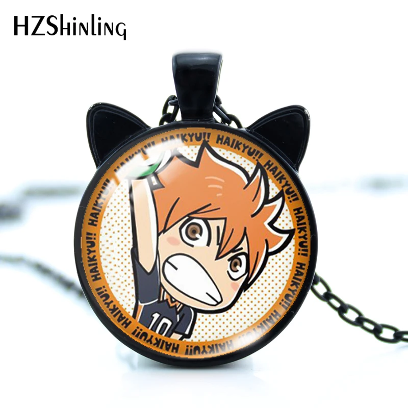 2020 Новый Haikyu! Волейбольные Мальчики кулон ожерелье Аниме Круглый Фото кошка