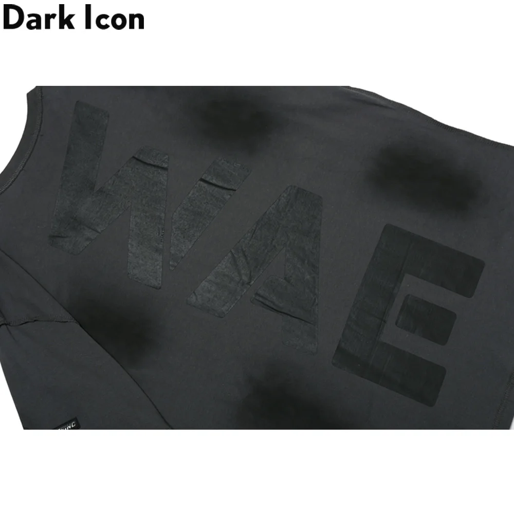 

Dark Icon Printed Hiphop T-shirt Men Streetwear Men's Tshirts Simple Style Cotton Tee Shirts