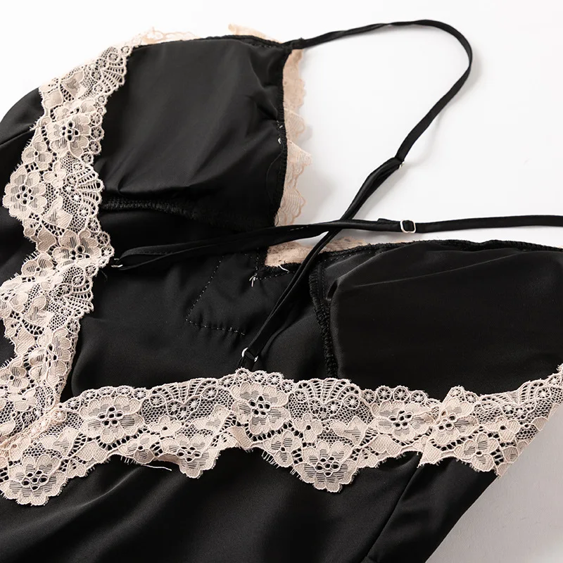 

Sexy 2PCS Sleep Set Women Satin Sleepwear Lace Kimono Bathrobe Gown Summer New Homewear Bride Bridesmaid Wedding Robe