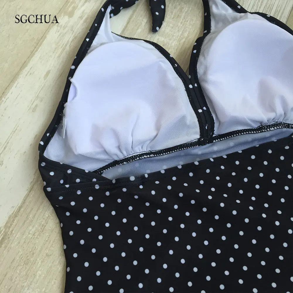 SGCHUA 2020 белый горошек размера плюс 5XL купальник для беременных женщин с открытой