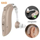 Цифровой слуховой аппарат BTE, компактный перезаряжаемый усилитель звука с регулируемым тоном, для слабослышащих, пожилых людей