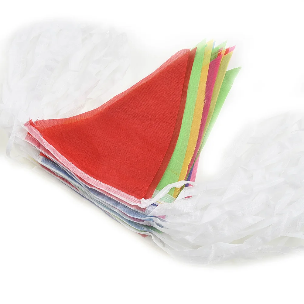 Цветной флаг треугольный 100 м праздничное украшение для вечеринки гирлянда дома