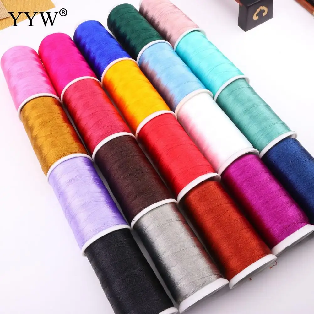 

10spools 0.3mm 21 Colors Polyamide Cord Thread For Diy Jewelry Making Rope Silk Beading String For Sewing Crafts Macrame String