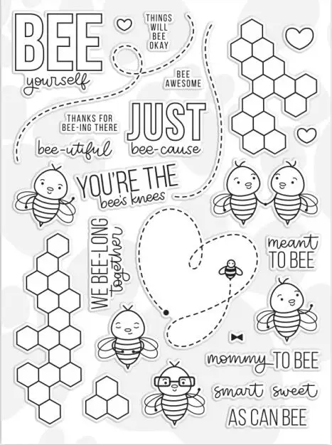 Пчела ясный штамп или для DIY Скрапбукинг/изготовление карт/Дети забавное