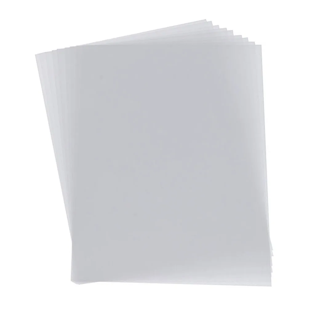 

10pcs Half Transparent Shrink Film Sheets Shrinkable Paper Craft Fine Polish for Jewelry Making Supplies DIY Keyring Decor