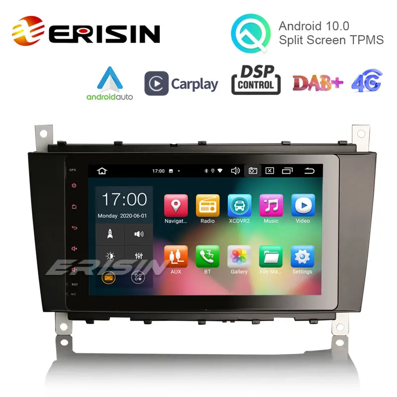 Erisin ES8189C 8 &quotOcta Core Android 10 0 Автомобильный мультимедийный CarPlay &amp Auto GPS DSP DAB + для Mercedes
