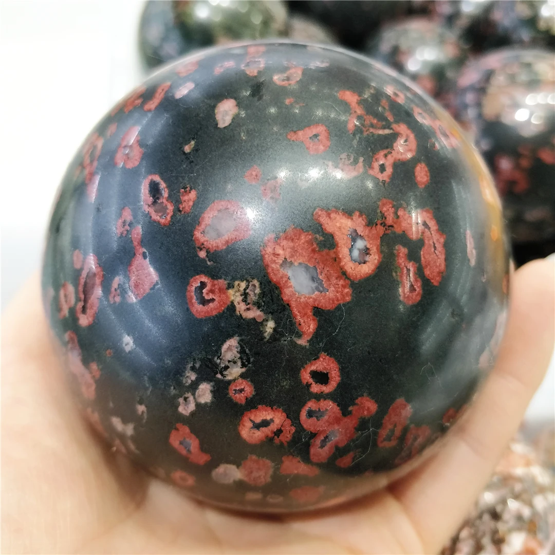 

Natural Fish Roe Stone Quartz Plum Crystals Sphere Mineral Ball Ornament Reiki Chakra Gemstones Vintage Room Decor Collections