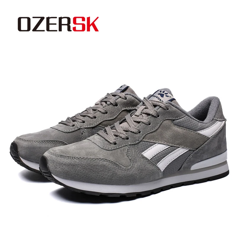 Туфли OZERSK мужские замшевые дышащие на шнуровке Повседневная прогулочная обувь