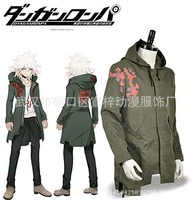 nagito komaeda nagito jacket danganronpa 2 army green color men hoodies only cosplay costume with real pockets stock