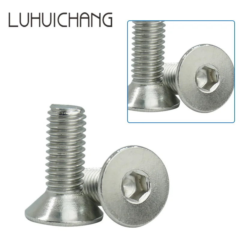 Luhuichang m5 304 плоская головка из нержавеющей стали с потайной головкой шестигранной