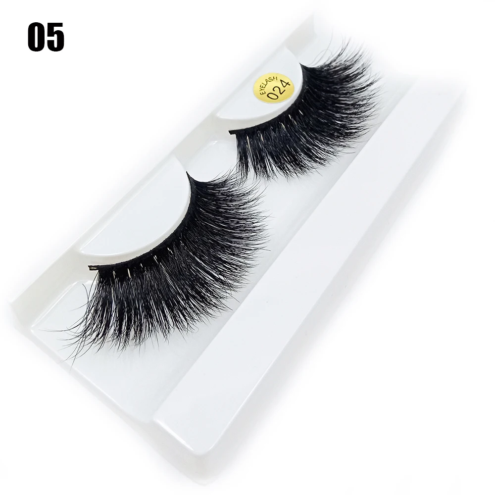 05 Новая мода 1 пара 25 мм Lashes100% 3D норковые накладные ресницы толстые длинные ресницы пушистые Накладные ресницы ручной работы - Цвет: 05