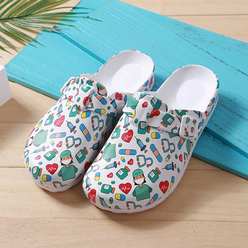 

Unisex Strap Flat Soft Eva Shoes Nursing Clogs Spa Shoes Surgical Room Slippers Pet Hospital Doctor Nurse Work Slippers Shoes