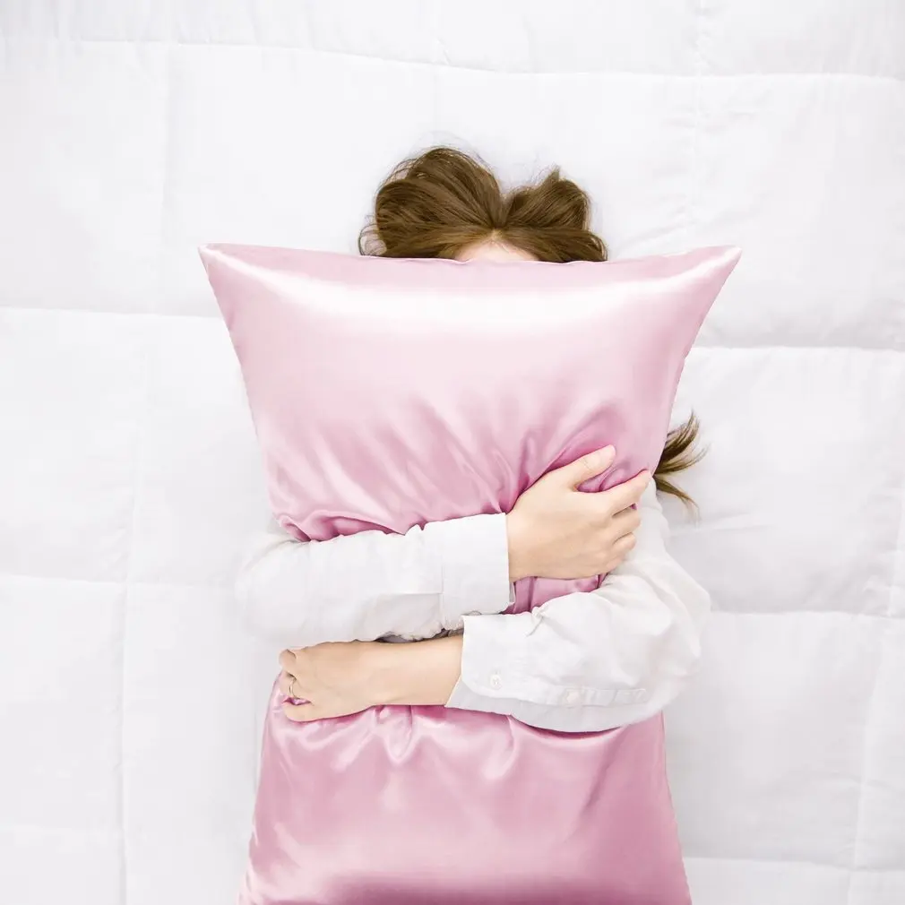 

2Pcs /1 Pair Pillow Case Pillow Home Living Room Sofa Cushion Bedroom Pillow Case Thickened Encrypted Satin Fabric
