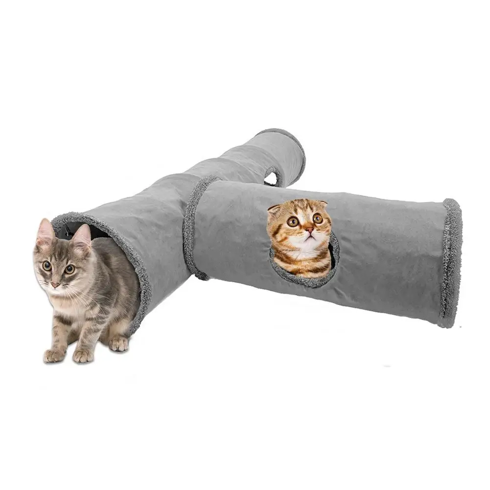

Туннель для кошек, складной, с флисовой подкладкой, 2/3 отверстий