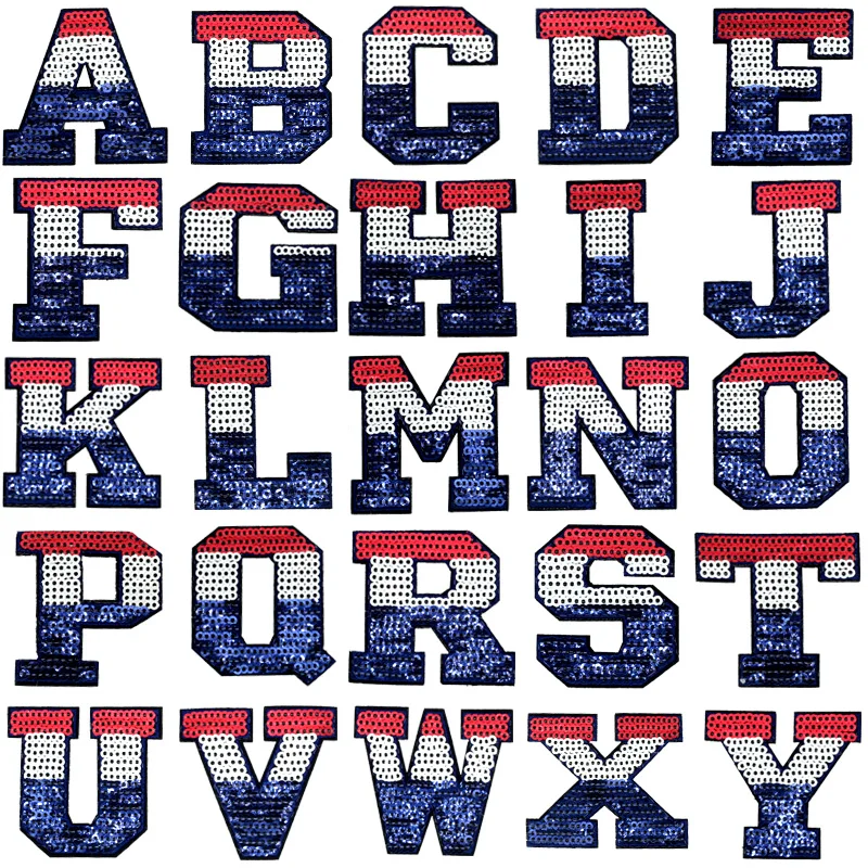 Железные буквы с блестками для одежды нашивки именем наклейки надписью сделай