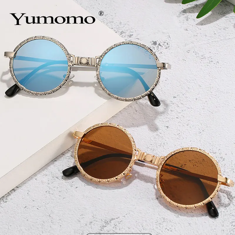 Модные готические солнцезащитные очки в стиле стимпанк для мужчин и женщин