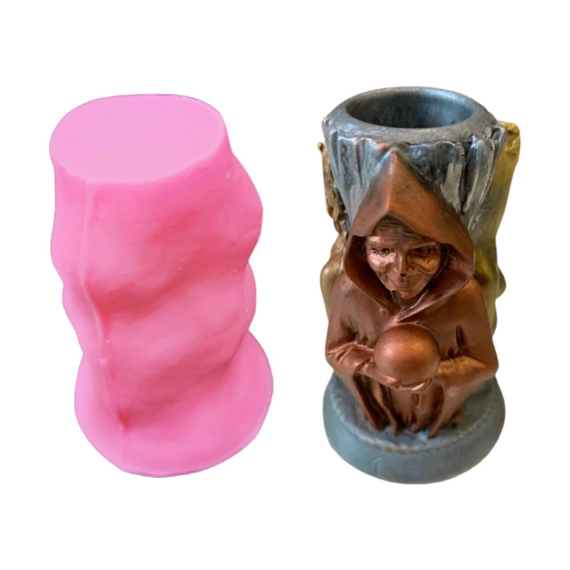 

Witch Goddess Body Candlestick Silicone Mold for Halloween Handmade Crafts
