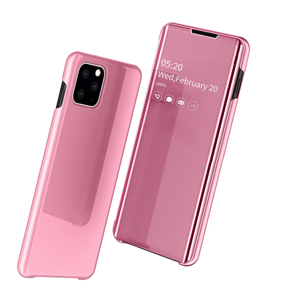 Rose Зеркальный флип-чехол для samsung Galaxy A30 A70 A50 Смарт Обложка книги для samsung A50 a20e 30 50 70 50a 30a 70a чехлы с функцией подставки - Цвет: Rose