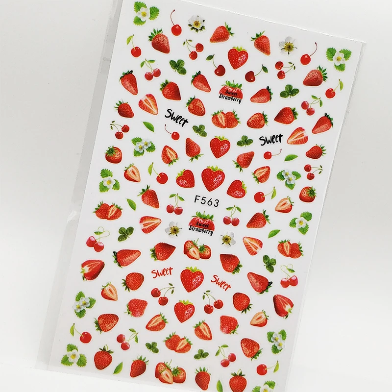 2 шт. наклейки для ногтей фламинго кокос фрукты