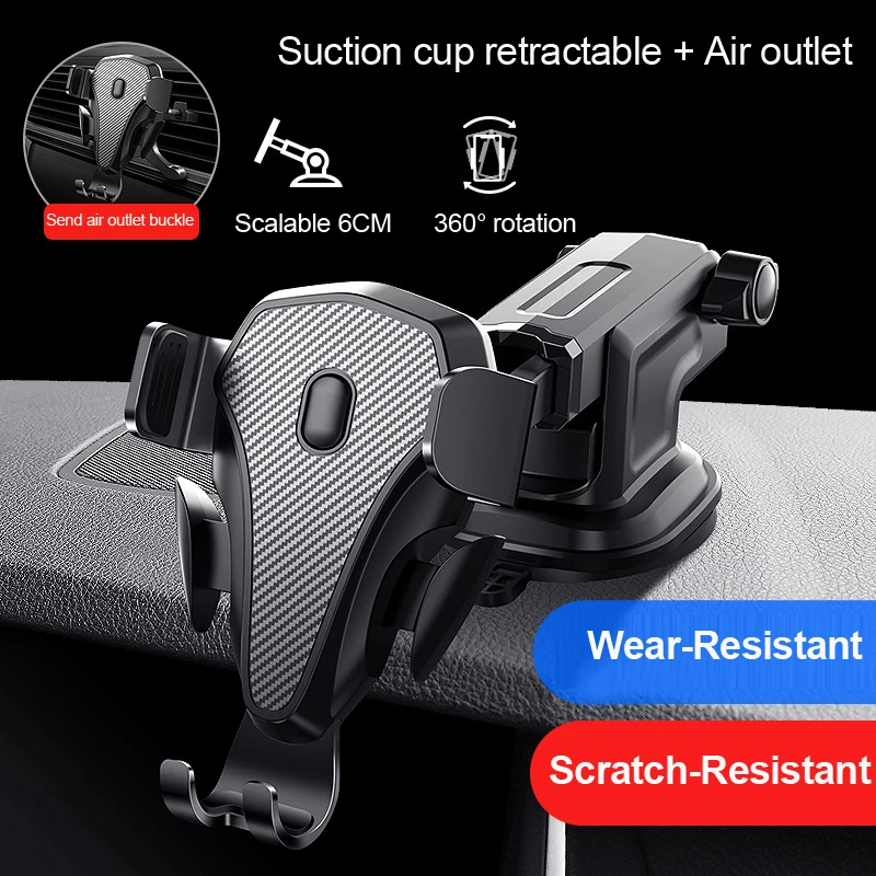 

Universal Car Phone Holder Car-Styling Car Dashboard 360 Degree Adjustable Mount Air Vent + Sucker Stand Car Holder Stand