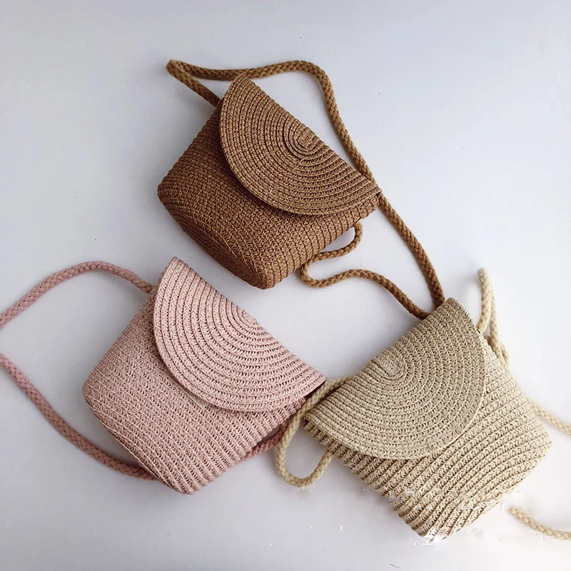 Diysoms простая стильная детская соломенная сумка через плечо модная повседневная