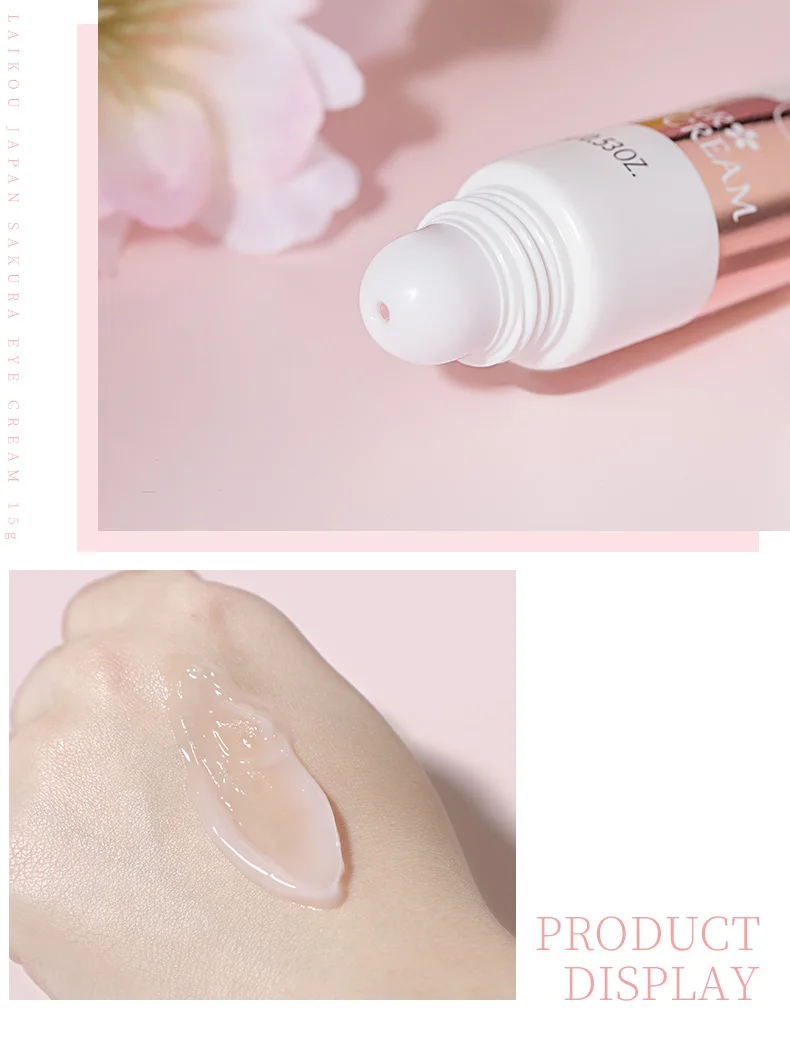 

15g Sakura Eye Cream Anti-wrinkle Anti-aging Eye Serum Remove Dark Circles Against Puffiness Cream Eye Skin Care TSLM2