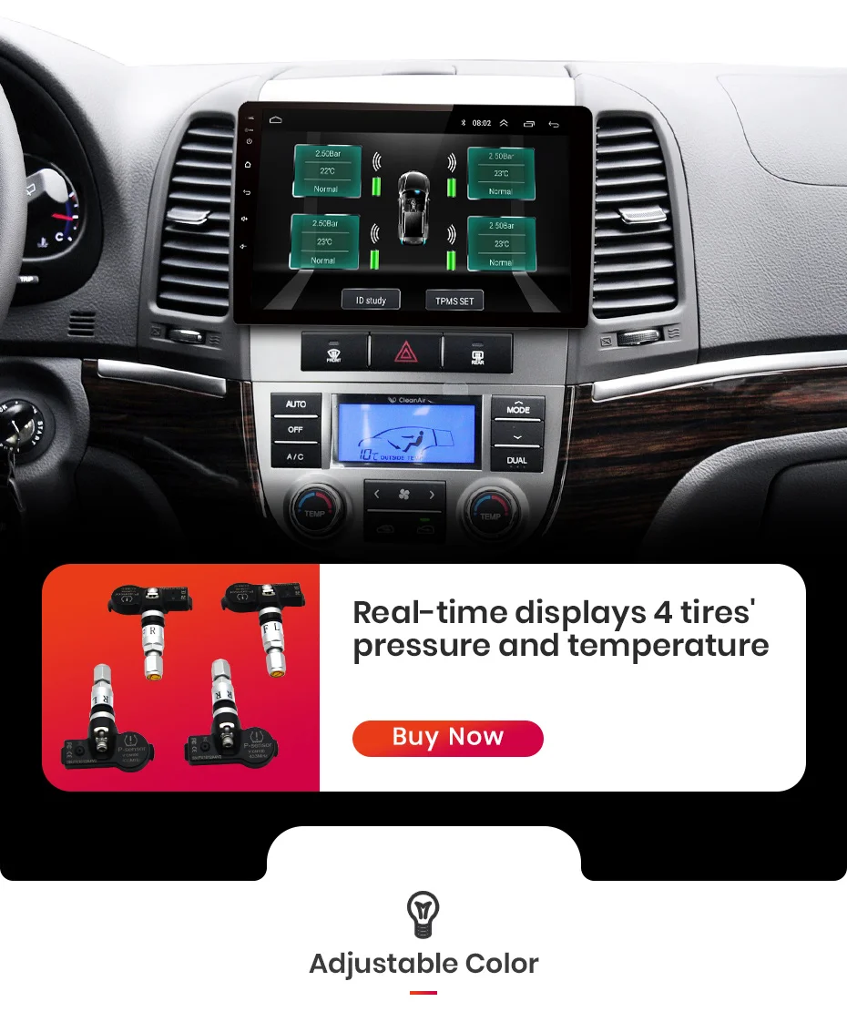Junsun V1 pro 4G+ 64G CarPlay DSP Android 8,1 автомобильный Радио Мультимедиа Стерео Аудио плеер gps 2 Din для hyundai Santa Fe 2 2006-2012